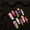 Macaron Kitty Nails