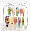 1034 Rainy Floral Nails