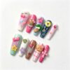Macaron Kitty Nails