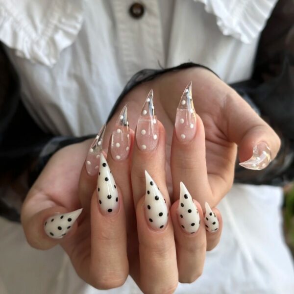 Black White Polka Dot