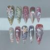 ec5720a1838e80b77cfb523223898068 rileynails 3D Sakura Jelly Ombre Press On Nails